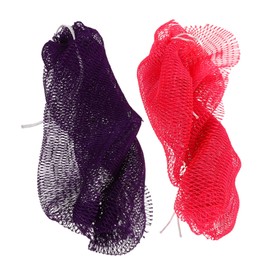 minkissy 2pcs African Exfoliating Bath Sponge Elastic Long Net Body Scrubber with Design for Daily Use Deep Cleansing Shower Back Scrubber for Men Women