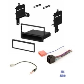 ASC Car Stereo Radio Install Dash Kit, Wire Harness, and Antenna Adapter for installing an Aftermarket Single Din Radio for 2009 2010 2011 Hyundai Accent , 2009 - 2011 Kia Rio / Rio 5