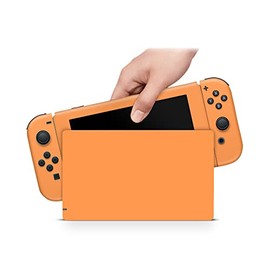 ZOOMHITSKINS Compatible with Switch Skin Cover, Plain Orange Solid One Color Orange, Vinyl Decal Sticker Wrap, Made in The USA