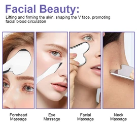 3er Pack Gua Sha Edelstahl, Massage Stein aus Metall, Multifunktion Gua Sha Set, Wiederverwendbar, zur Entspannung der Muskeln und Schmerzlinderung für Gesicht und Körper