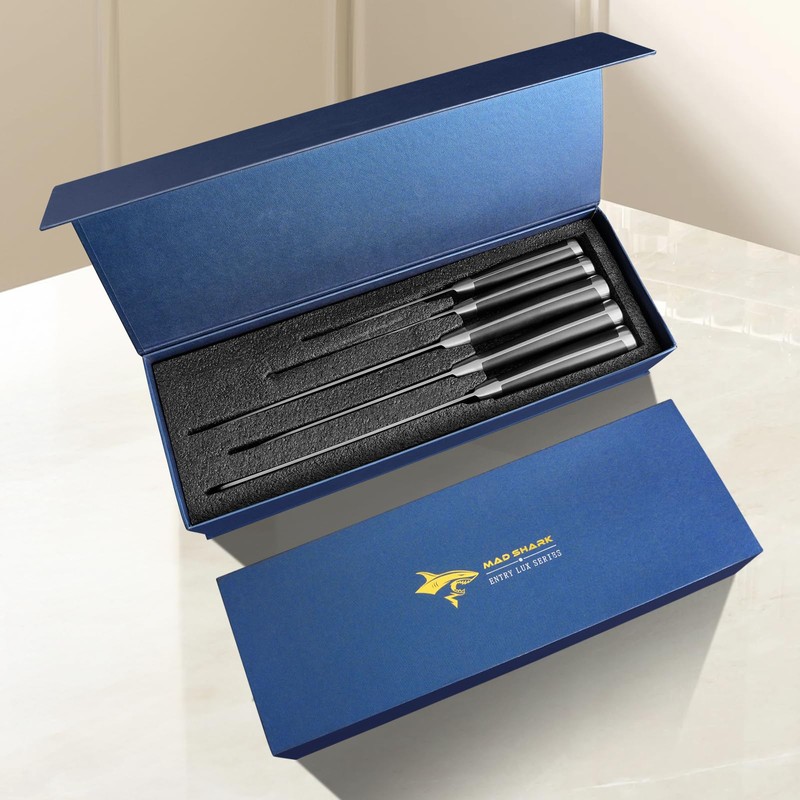 MAD SHARK Kitchen Knife Set, Ultra Sharp Chef Knife Set