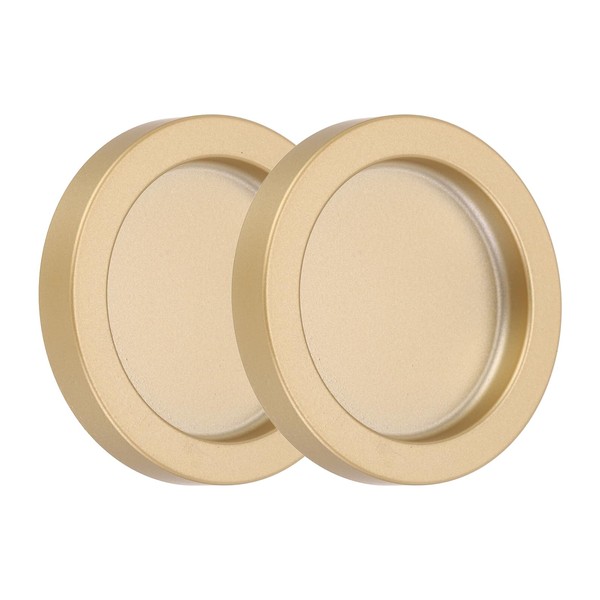 sourcing map 2PCS Round Shower Glass Sliding Door Handles, Aluminum