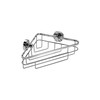 Croydex Brockham Flexi Fix Corner Basket Shower Caddy, Chrome, 12.5x26x14