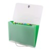 D.RECT 110576 5540 Expanding File Folder Expandable Document Folders, Green,