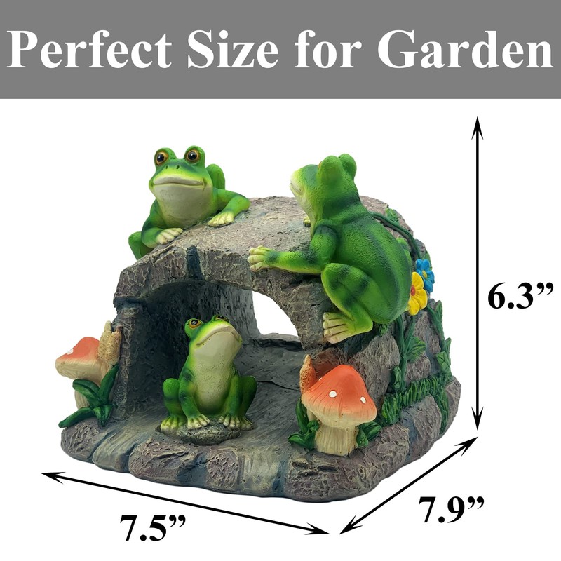 Gutter Downspout Extension Decorative Statue, Frog Statues 3”×4” Gutter Downspout