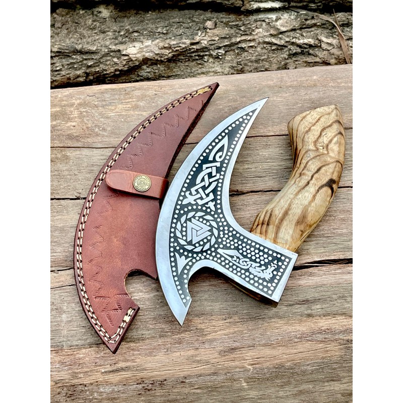 SHOHASS Pizza Cutter Axe Viking Pizza Axe Handmade Mini Pizza