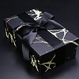 Ainmto Black Satin Ribbon 25mm x 100 Yards,Gift Wrapping Ribbon for Decoration and DIY Project