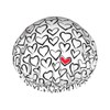 Love Hearts Shower Cap For Women Reusable Waterproof Double Layers