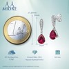 Miore Ladies 925 Sterling Silver Ruby Red and Diamonds Drop