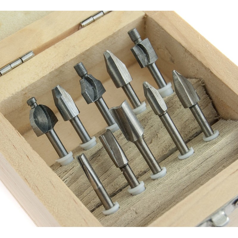 SE 10-Piece Mini Router Bits Set for Dremel Tools -