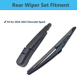 Rear Window Wiper Arm & Blade Replacement for Chevy Spark 2016-2021 Rear Windshield Wiper Arm & Blade, Factory OE Style Rear Window Wiper Arm Blade Set, Replacement OEM: 95391372