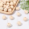 PH PandaHall 50 x Wooden Beads with Face 25 mm