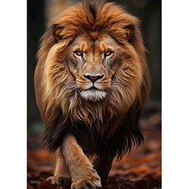 Lxmsja Diamond Art Lion Kits Adults Beginners, 5D Diamond Painting Lion Kits for Adults, DIY Full Drill Animals Diamond Painting Embroidery Crystal Gem Art Kits Adults for Home Wall Decor 30x40cm