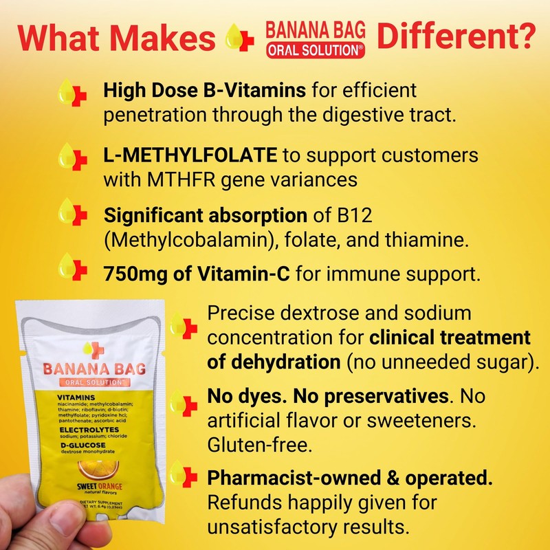 Banana Bag Oral Solution Recovery Packets – Sweet Orange 15pk