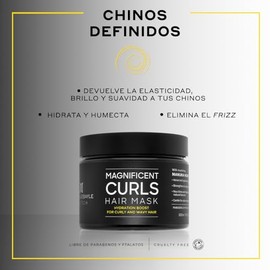 MARTHA DEBAYLE Mascarilla MAGNIFICENT CURLS, Boost de hidratación para pelo chino y ondulado, Con miel de manuka nutritiva, Sin parabenos y ftalatos,