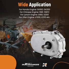 maXpeedingrods Complete 2:1 5.5HP Reduction Gearbox for Honda GX160 GX200, for Loncin G160 G200, for Lifan LF200 LF210 Standard Type Engine Gear Box Assembly with Wet Clutch