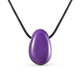 Generisch Gemstone Pendant Necklace Made of Real Natural Stone, Set Including Cotton Band, 100 cm Long, Natural Stone Healing Stone Gemstone Chakra Yoga, Couple/Friendship/Partner Necklace, Gemstone,