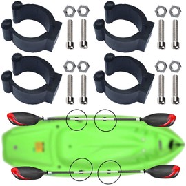 Universal Kayak Paddle Clip with Hardware - Deck Mounted / Track Mount Kayak Paddle Storage & Fishing Net Clip,Fishing Rod Organizer,paddle holder paddle keeper VERTICAL MOUNTED SIDE MOUNTED, 4 Pack
