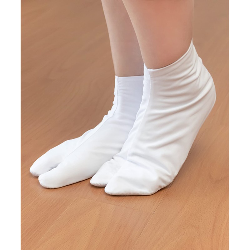 Kyoetsu Tetoron Broad Socks, White Tabi, 4 Pieces, Unisex, 8.3