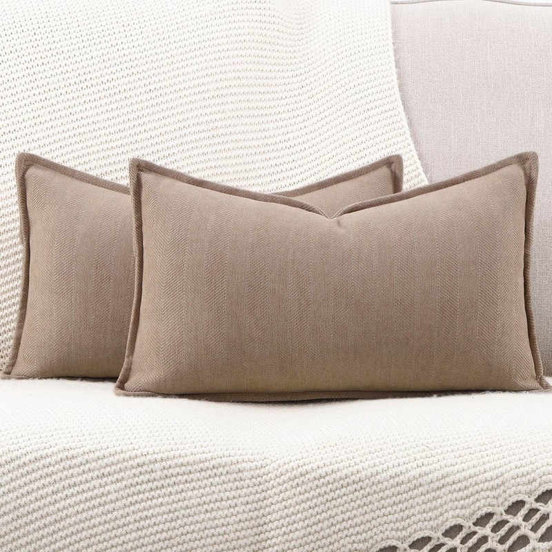 Madizz Textured Chenille Cushion Covers Set of 2 Super Soft