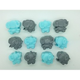 60 x Mini Elephant Soaps - Scented - Baby Shower Game Prize Christening Favours (Pink & Grey)