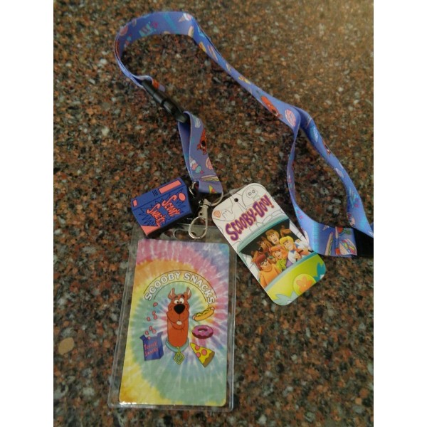 Concept One Scooby-Doo Snacks Lanyard 19" w/ Rubber Charm ID