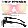 FEISEDY Rimless Sunglasses Mirrored Men Women One Piece Dark Lenses