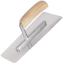 Toolty Stainless Steel Venetian 9.5" Plastering Trowel - 240mm - Putty, Mortar, Finishing Trowel - Wooden Handle, Professional, DIY - TLTY-8013
