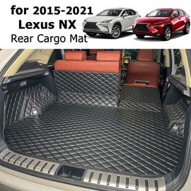7DEEKEI Cargo Mat for 2015-2021 Lexus NX200t NX300 NX300H Trunk Mat ＆ Rear Backrest Mat Cargo Liners All Weather Waterproof