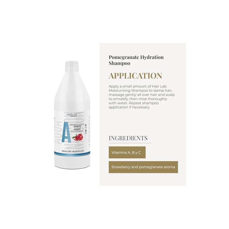 Salerm Champu Pomegranate Hidratante, 42.3 Ounce/1200 ml