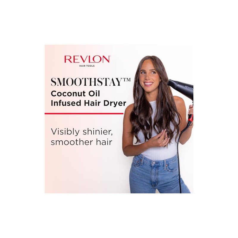 Revlon Secador Smoothstay con Infusión de Coco