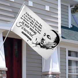 Martin Luther King Jr Quote Flag Keep Moving Forward Flags Banner 3x5Feet Outdoor Indoor Decoration