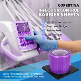 1Roll (1200 Sheets) Dental Grade Purple Barrier Film 4" x 6" by VASTMED | Disposable Protective Plastic Adhesive Barrier Film Tape for Dental, Medical, Tattoo Parlor