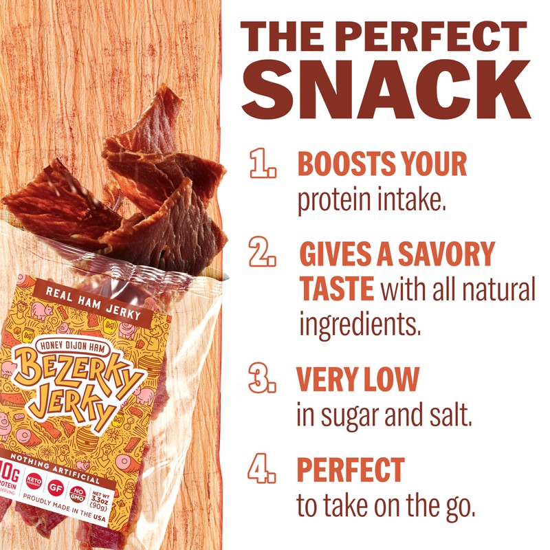 Premium Ham Jerky | Honey Dijon | Camping Food |