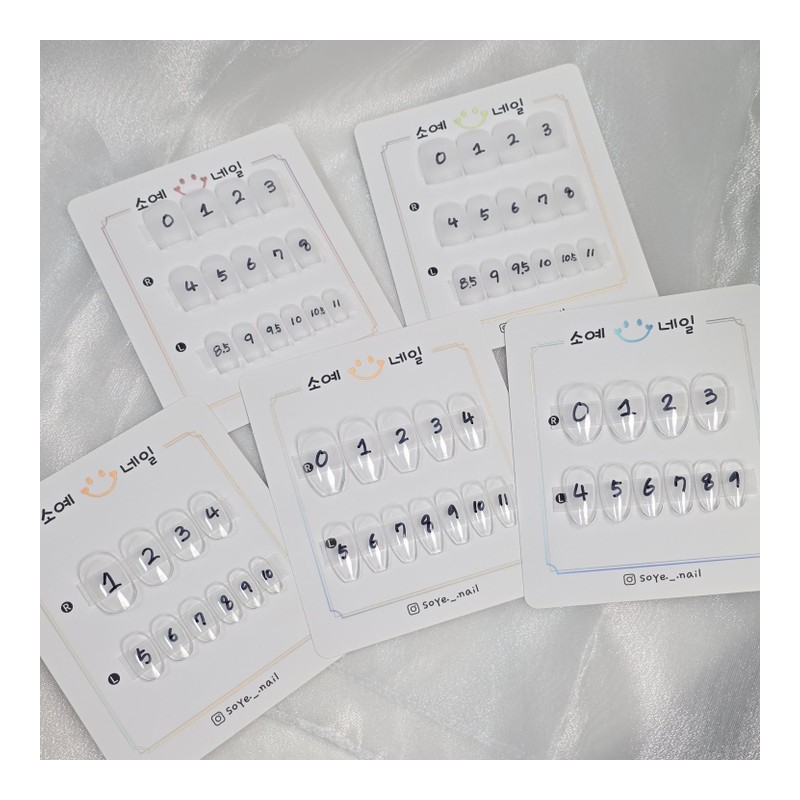 [Soyenail] Sample tips for measuring size - 3 pieces (please