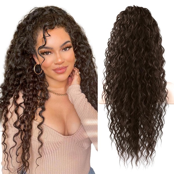 SEIKEA Highlight Drawstring Ponytail Extension, PT005 Isabella 26" Long Bohemian
