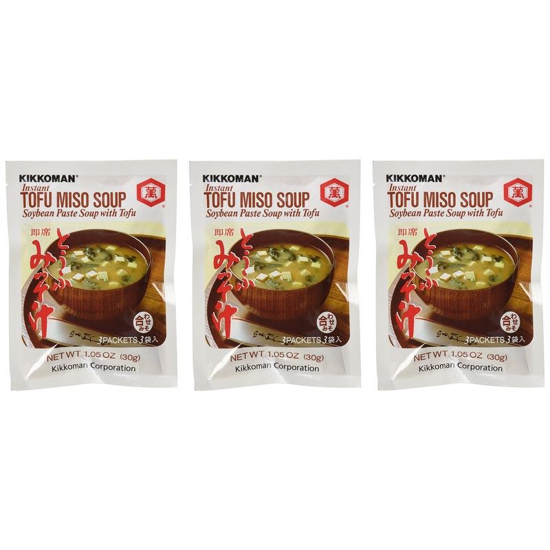Kikkoman Instant Tofu Miso Soup (Soybean Paste Soup with Tofu)