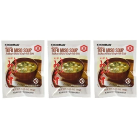Kikkoman Instant Tofu Miso Soup (Soybean Paste Soup with Tofu) -(9 Pockets in 3 Packs) (3.15 Oz)