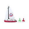 siku 1752, Sailboat with Buoys, Plastic, 1:50, White,Red, Collapsible sails,