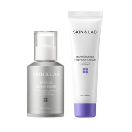 Skin & Lab Vegan Retinol Serum, 1.0 fl oz (30 ml) + Barrier Darm, Moist Cream, 1.7 fl oz (50 ml), Set of 2