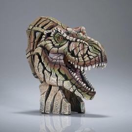 Enesco Edge Sculpture Tyrannosaurus T-Rex Dinosaur Bust Miniature Figurine, 5.71 Inch, Multicolor