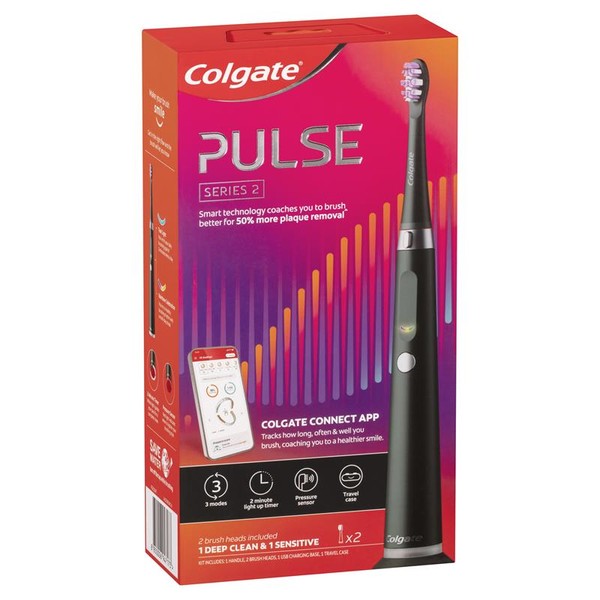 Colgate Electric Toothbrush Series 2 Pulse Deep Clean & Sensitive Black