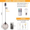 TWINKVILLA Hanging Pendant Lights, Battery Operated Outdoor Chandelier with Warm