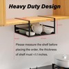 PEKGRIL 2 Pack Under Shelf Basket, Black Undershelf Storage Basket,