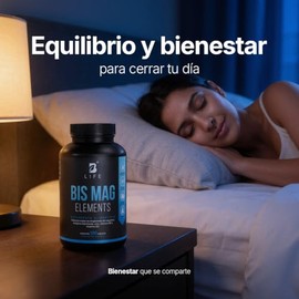 Life Bisglicinato Magnesio 180 Cápsulas 1200mg Por Porción Alta Absorción Bis Mag Elements