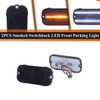 ADIIL 2PCS Smoked Switchback LED Front Parking Light Signal Light