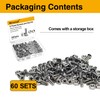 Mrosnail 60Pcs D Series Panel Screw & Nut Kit, Stainless