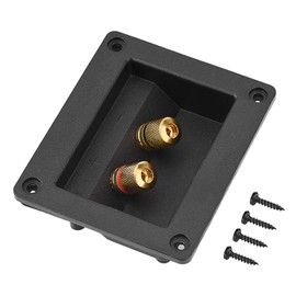 Speaker Terminal Box,Speakers Terminal Box,sub Box terminals,Acoustic Components for HiFi Speaker 2 Copper Binding Post Terminal Cable Connector Box Shell for Home, Hotel, or The Other Places