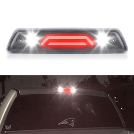 x xotic tech Smoked Lens 3rd Brake High Mount Cargo Cab Tail Light Lmap Bar OE fit Compatible with Ford F-150 2009-2014, Red & White (Part# AL3Z13A613E FO2890104)