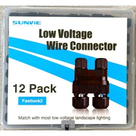 SUNVIE Fastlock2 Low Voltage Landscape Lighting Connector 12 Pack